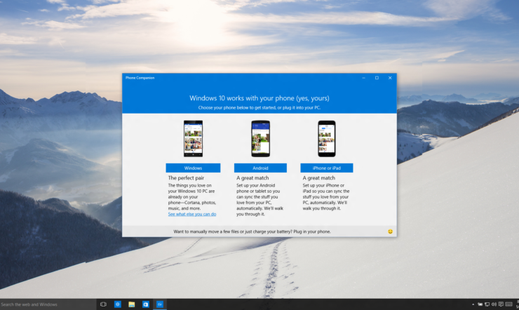 Windows 10, aussi avec votre smartphone favori