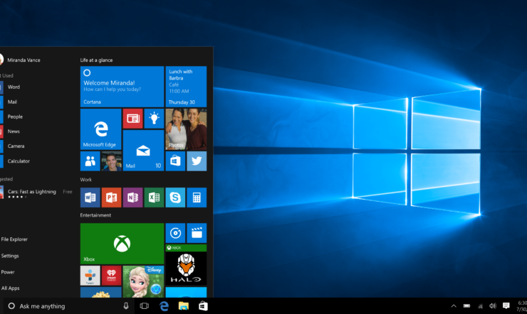 Personnalisez le menu Démarrer de Windows 10 à votre image
