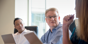 People at work during a business meeting