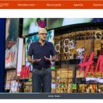 På mässan Ingnite presenterade Microsofts CEO Satya Nadella, den interaktiva spegeln som tagits fram i samarbete mellan Microsoft, Visual art, Ombori och H&M.