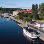 Een boot in Söderhamn