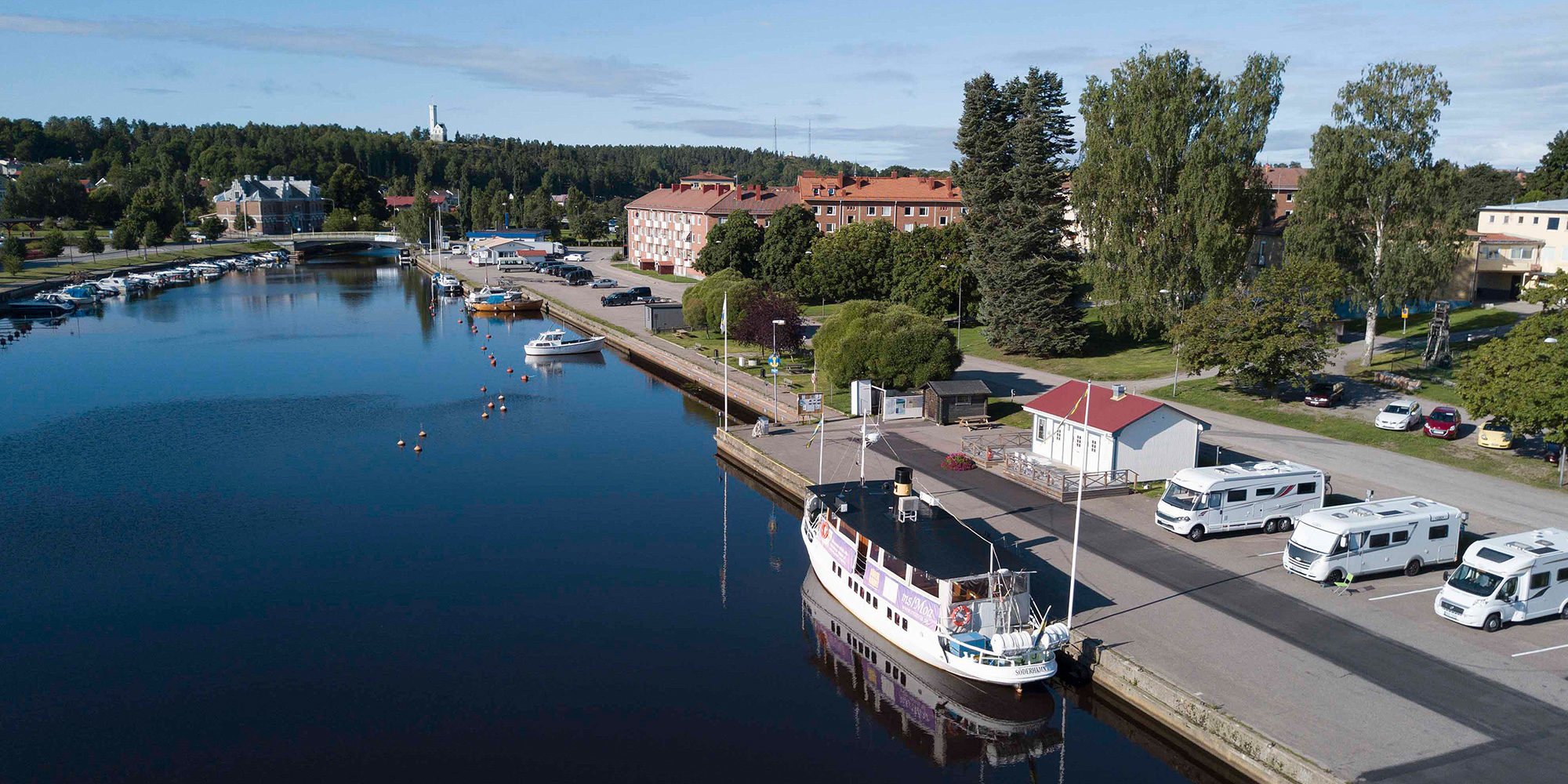 Ein Boot in Söderhamn