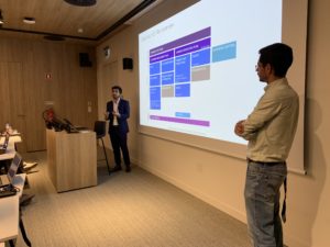 um homem que está na frente de uma televisão