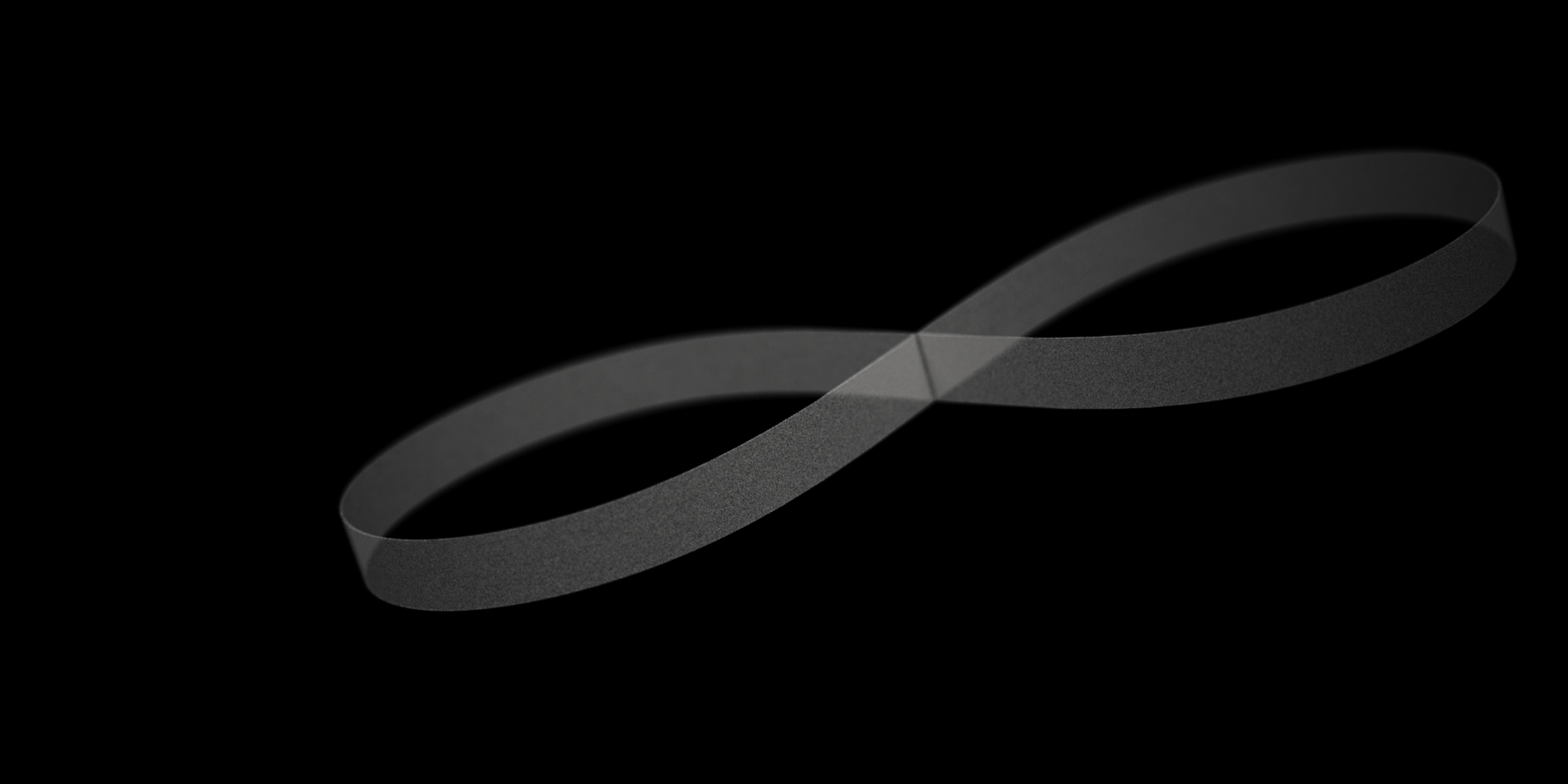 A white infinite loop on a black background, representing the continuous flow of data in a digitally transformed organization