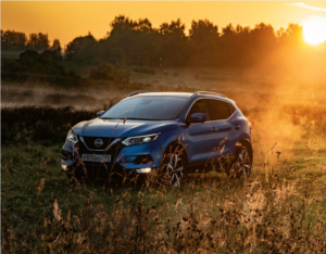 een auto die in een gebied wordt geparkeerd