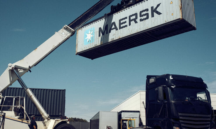 A Maersk container