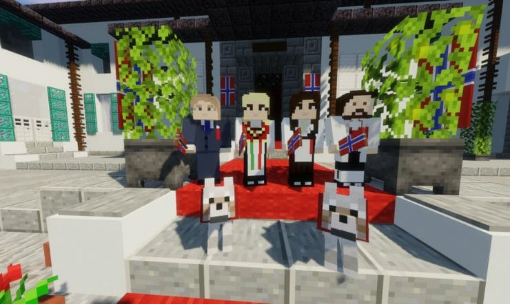 Alt klart for Norges største 17. maitog i Minecraft