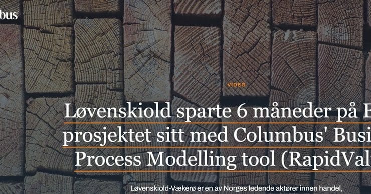 Image of Columbus webpage