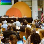 Large group of people playing Kahoot