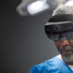 A man with a hololens