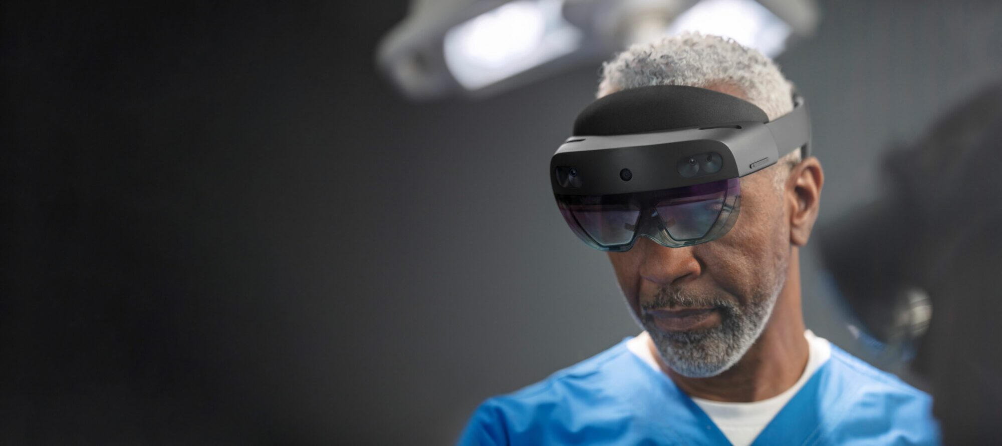 A man with a hololens