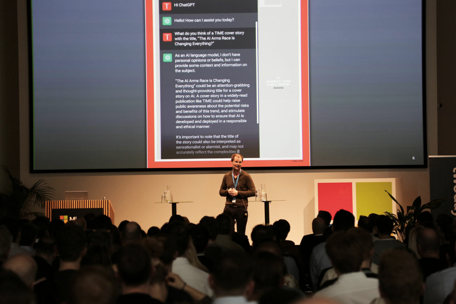 A man presenting at Microsoft Denmark