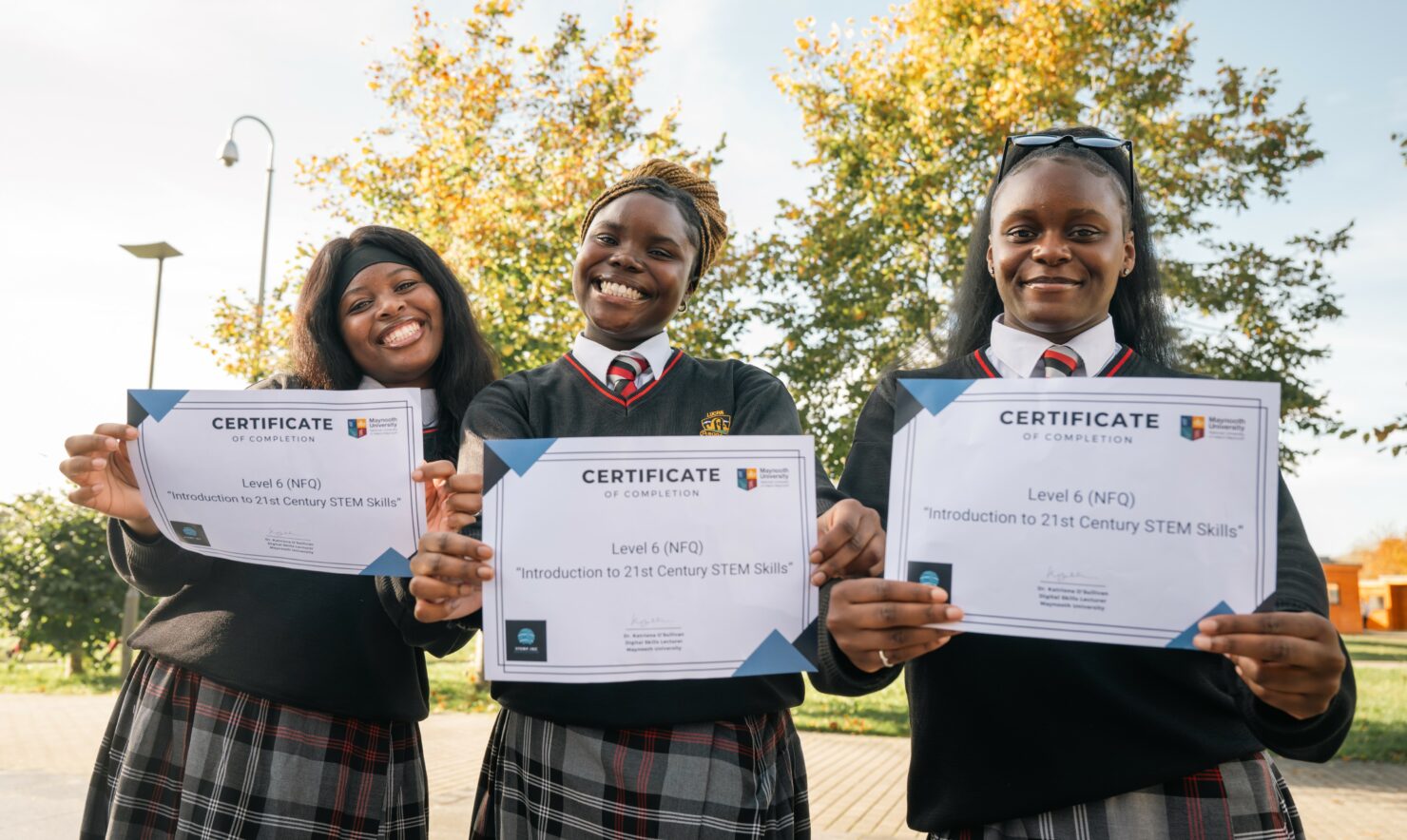 Students from Lucan Community College are pictured at the recent STEM Passport for Inclusion graduation.