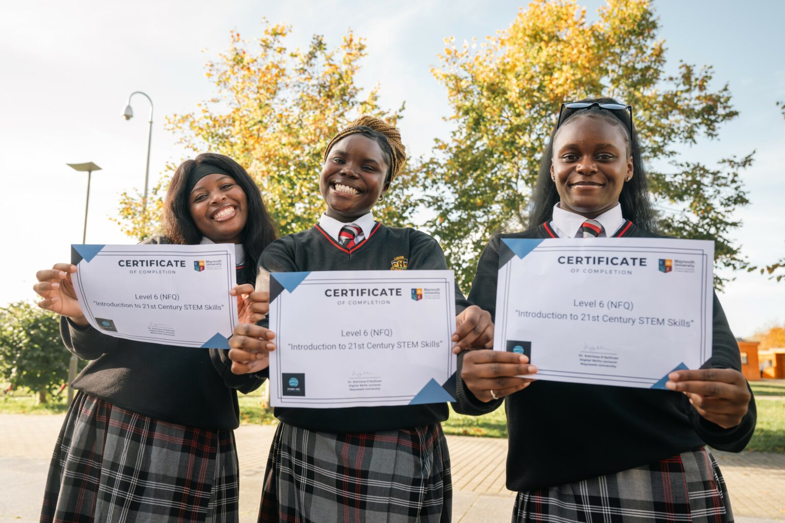 Students from Lucan Community College are pictured at the recent STEM Passport for Inclusion graduation.