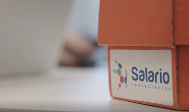 a close up of a box with Salerio logotype