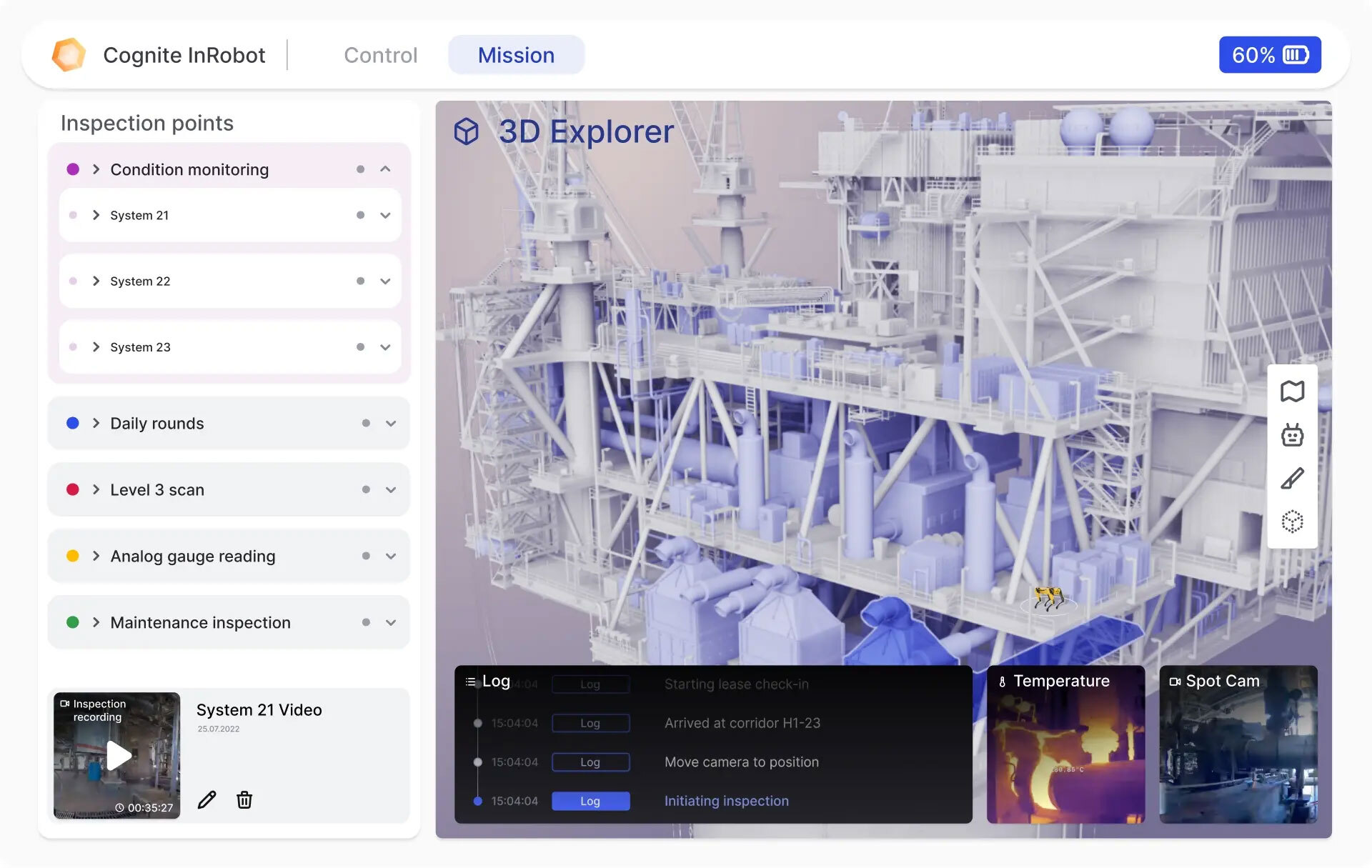 Cognite Inrobot Inspection Screen