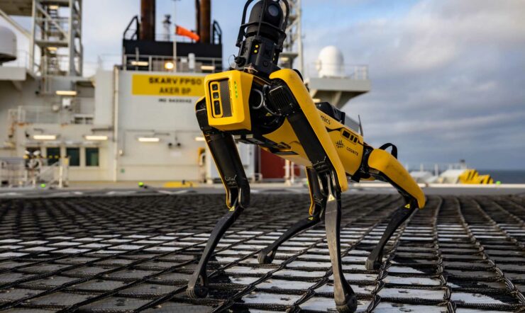 The Cognite robot Spot on an oil platform