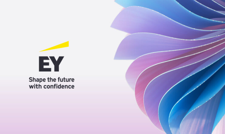 Buntes Banner mit EY-Logo