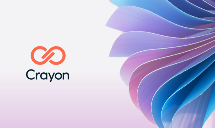 Buntes Banner mit Crayon Logo