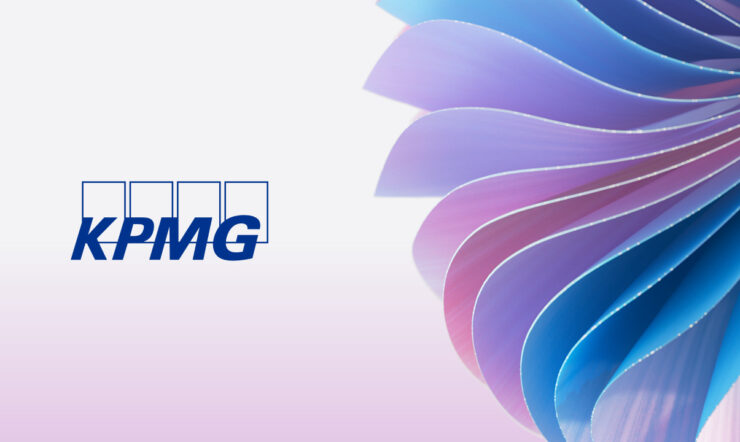Buntes Banner mit KPMG Logo